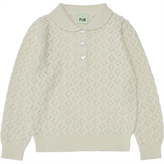 FUB Pointelle Blouse Ecru