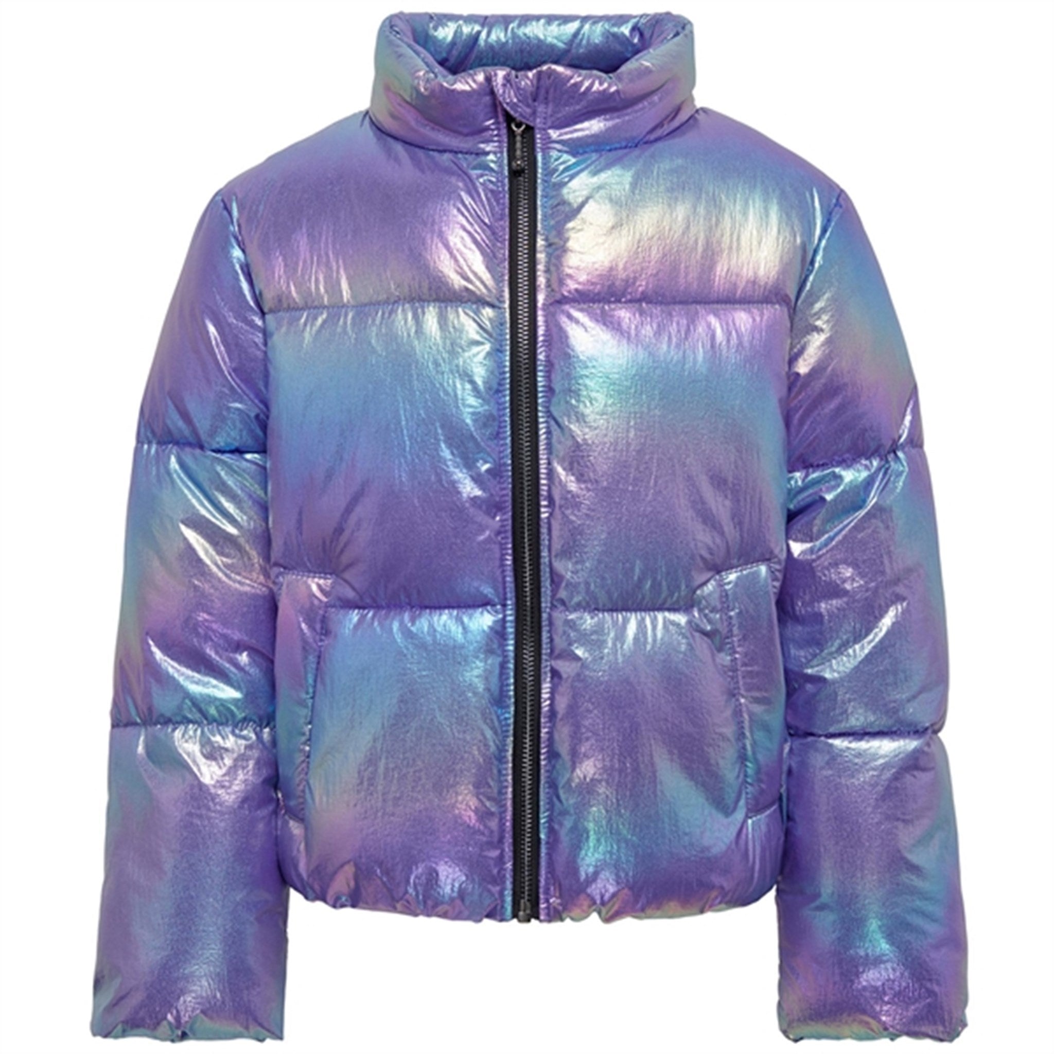 Kids ONLY Purple Opulence Metallic Celine Metallic Short Quilted Jacket
