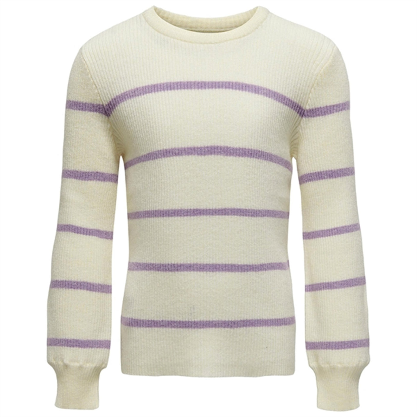 Kids ONLY Crocus Petal Narrow/Whitecap Gray Katia-Fia Strip O-Neck Knit