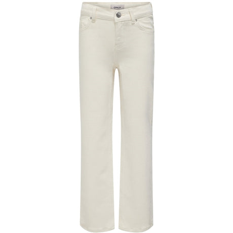 Kids ONLY Ecru Juicy Wide Leg Denim Jeans Noos