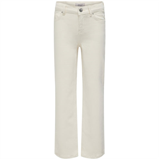 Kids ONLY Ecru Juicy Wide Leg Denim Jeans Noos