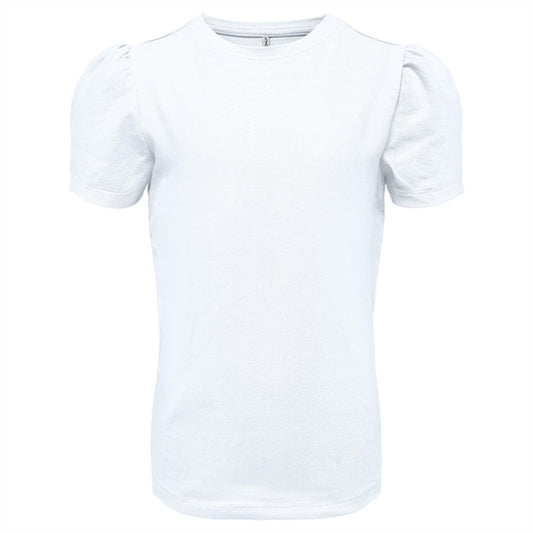 Kids ONLY Bright White Live Love Puff Top