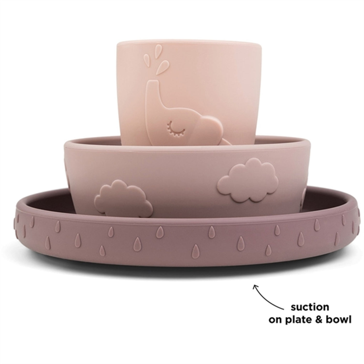 Done by Deer Stick&Stay Dinner Set Deer Friends Powder