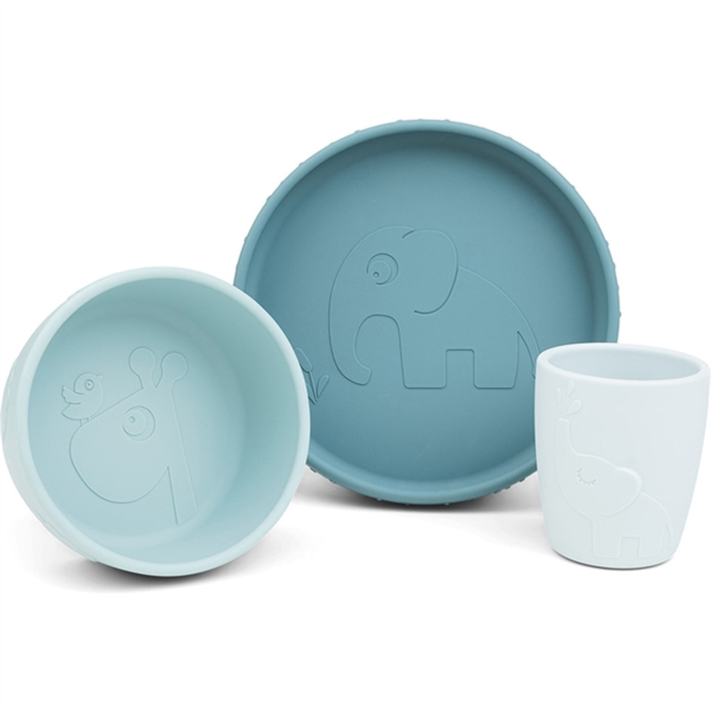 Done by Deer Stick&Stay Dinner Set Deer Friends Blue