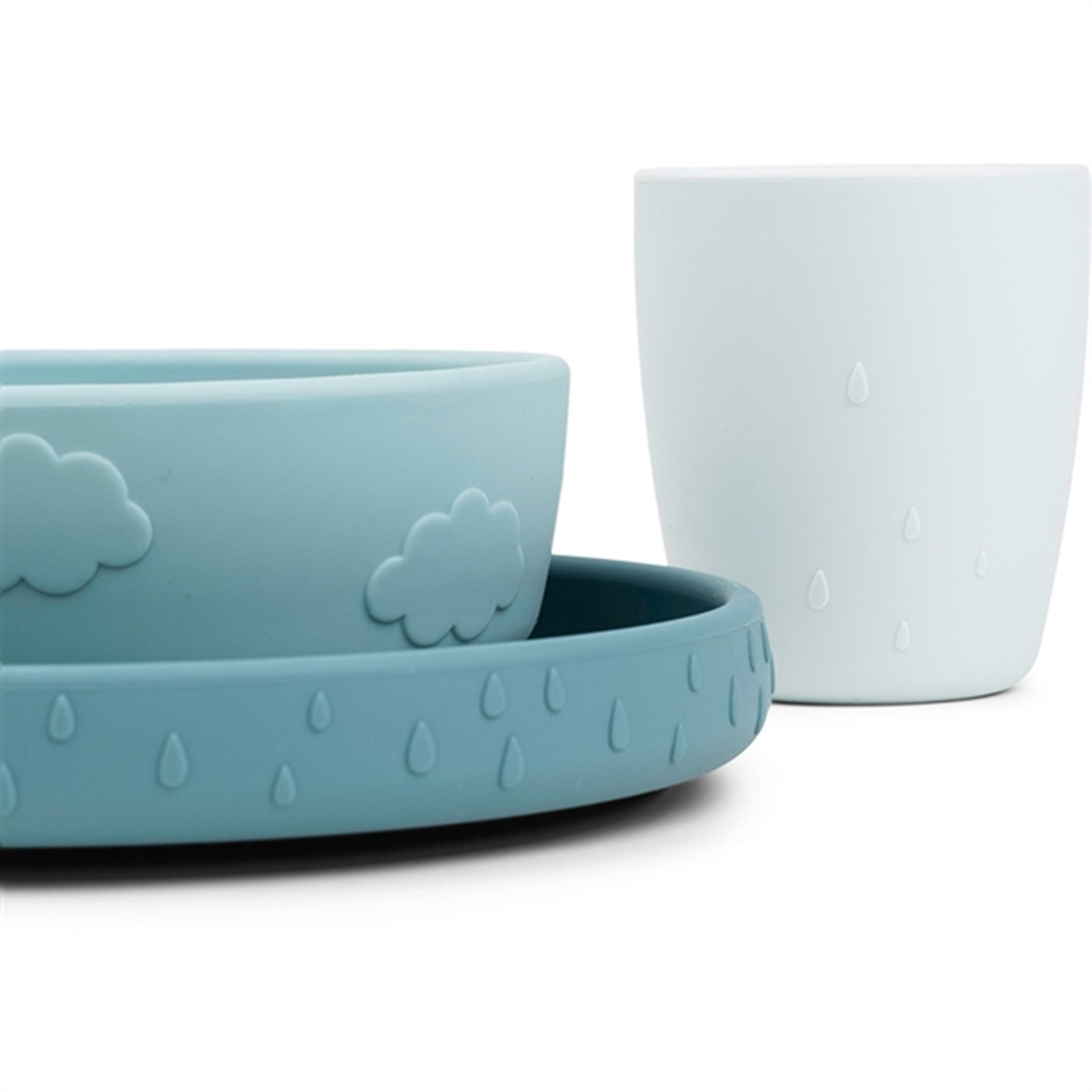 Done by Deer Stick&Stay Dinner Set Deer Friends Blue