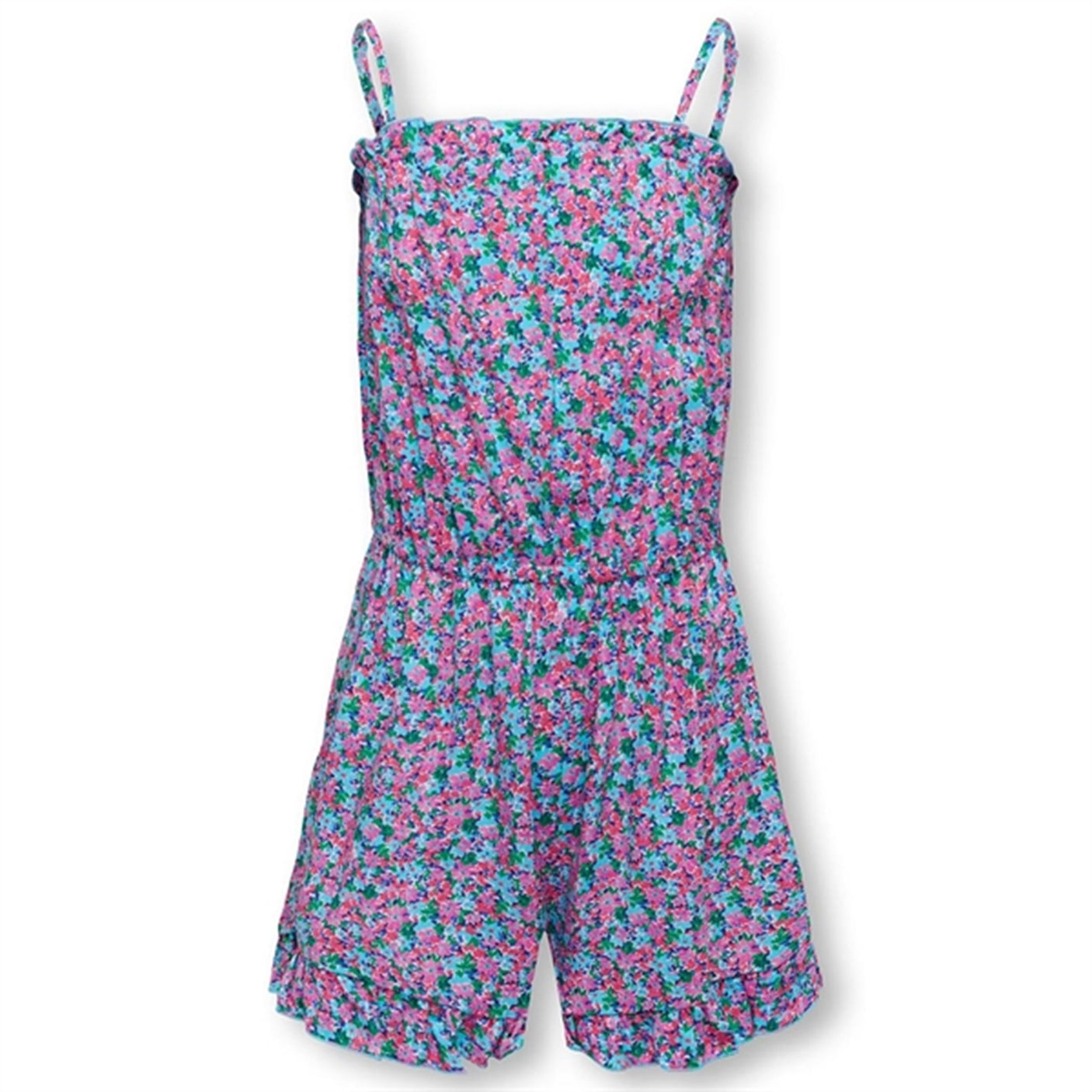 Kids ONLY Cyan Blue Nova Life Strap Meg Playsuit AOP