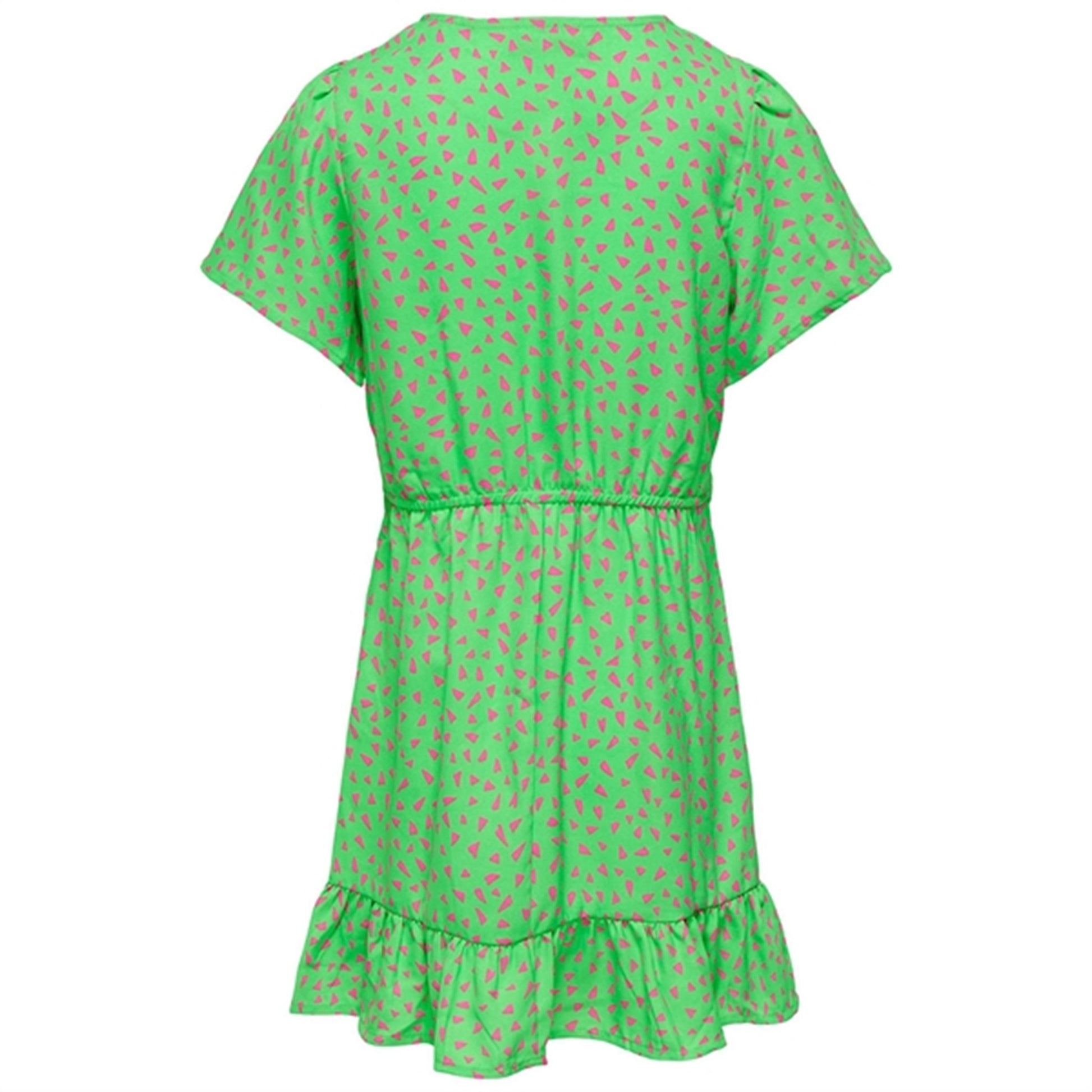 Kids ONLY Summer Green Lino AOP Belt Dress