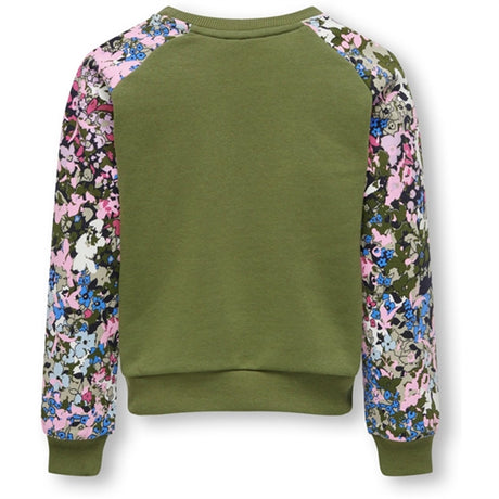 kids only Winter Moss Camo Flower Anna Raglan Sweatshirt AOP