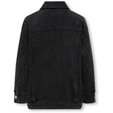 Kids ONLY Washed Black Jagger Rhinsten Denim Jacket