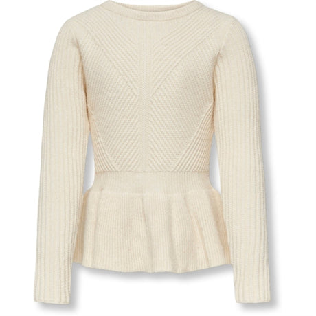 kids only Whitecap Gray Newkatia Peplum Knit Blouse