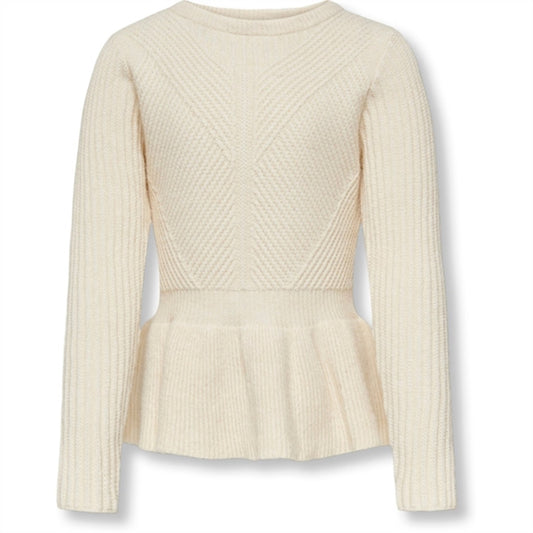 kids only Whitecap Gray Newkatia Peplum Knit Blouse