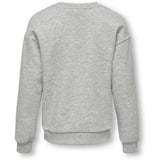 Kids ONLY Light Grey Melange Daisy O-Neck Sweatshirt