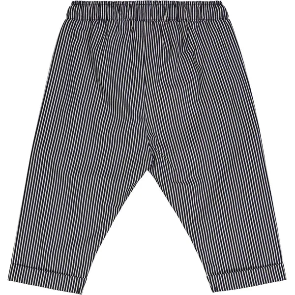 Müsli Balsam Cream/Night Blue Poplin Stripe Pants