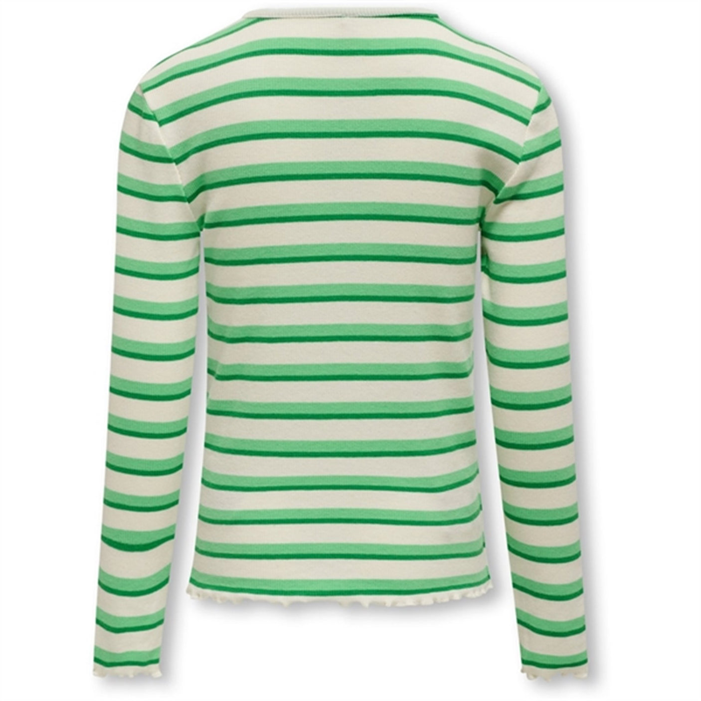 Kids ONLY Cloud Dancer Green Bee Stripes Evig Rib Blouse