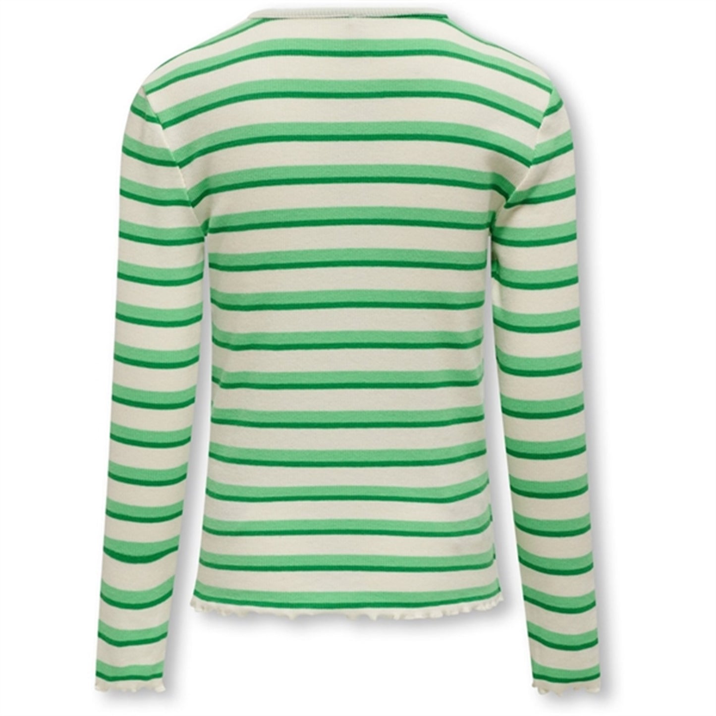 Kids ONLY Cloud Dancer Green Bee Stripes Evig Rib Blouse