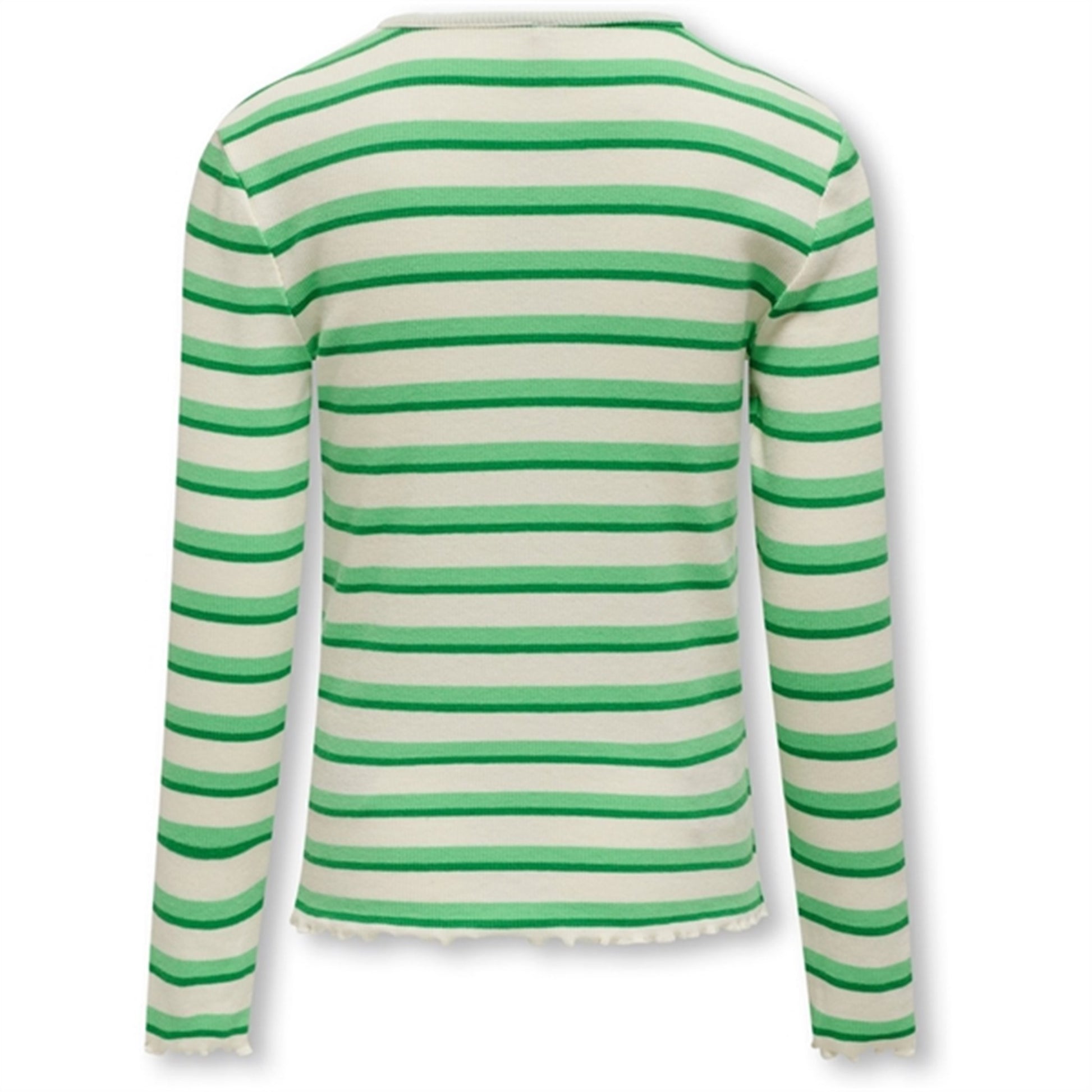 Kids ONLY Cloud Dancer Green Bee Stripes Evig Rib Blouse