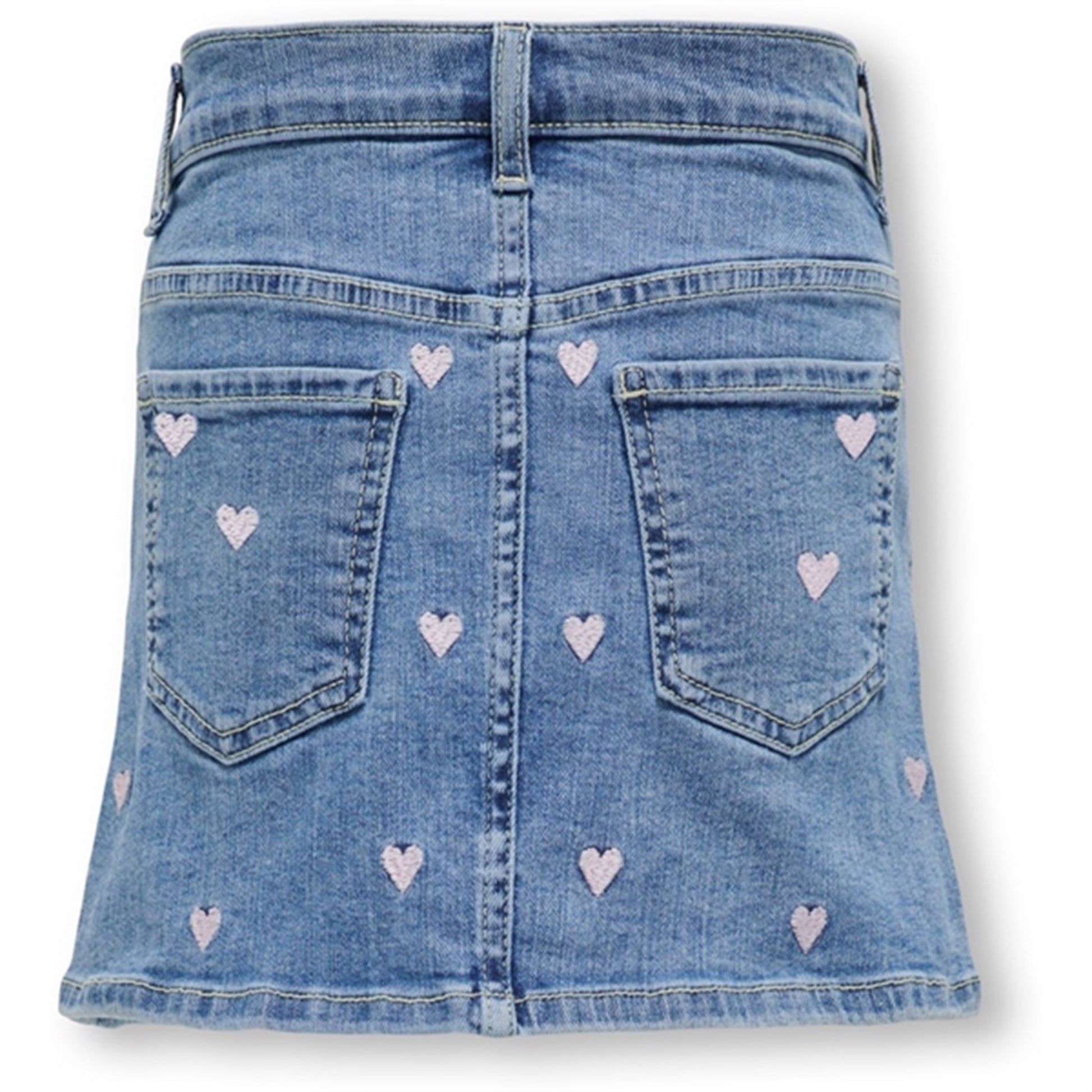 Kids ONLY Light Medium Blue Denim Hoxton Heart Denim Skirt