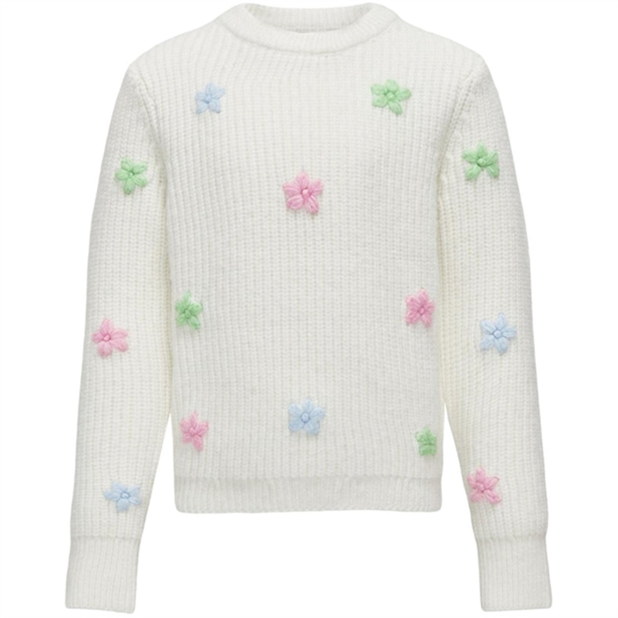 Kids ONLY Cloud Dancer Vira Life Flower Knit Blouse