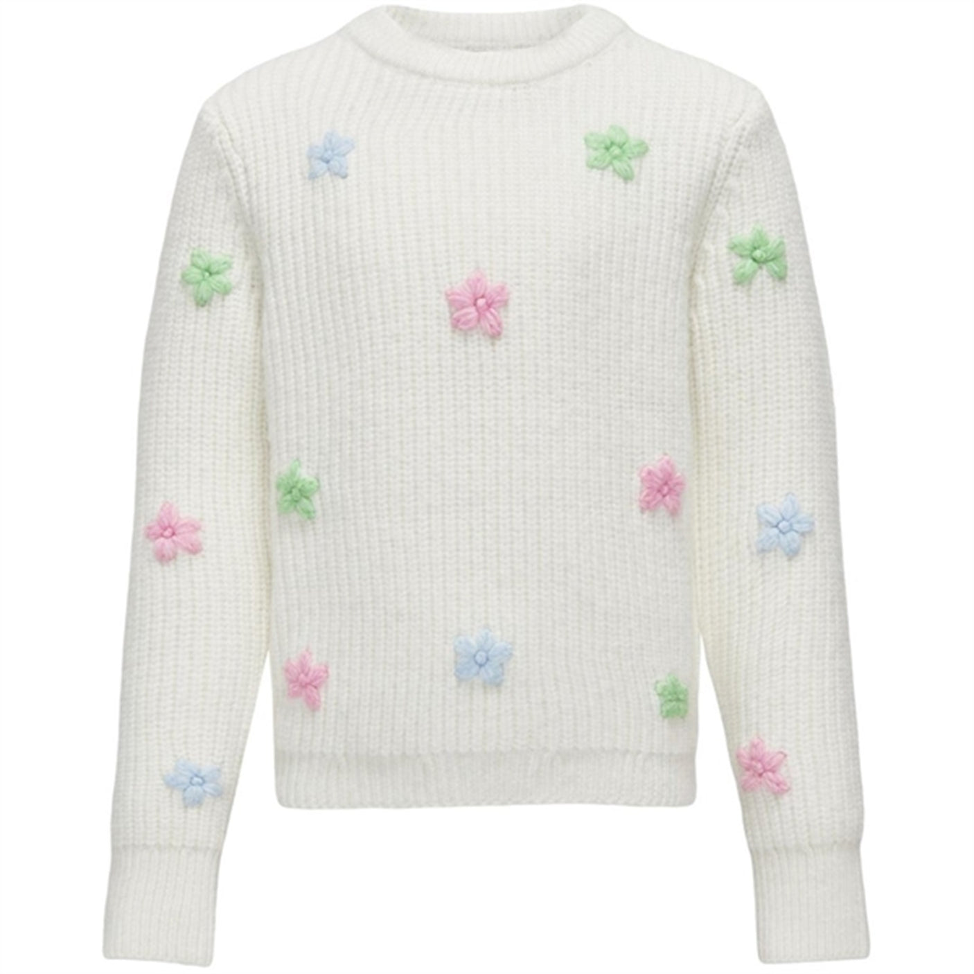 Kids ONLY Cloud Dancer Vira Life Flower Knit Blouse