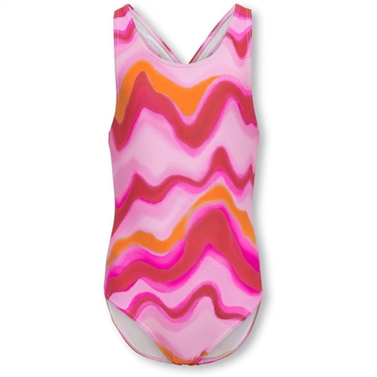 Kids ONLY Pink Lady / Heat Waves Laura Cross Back Swimsuit