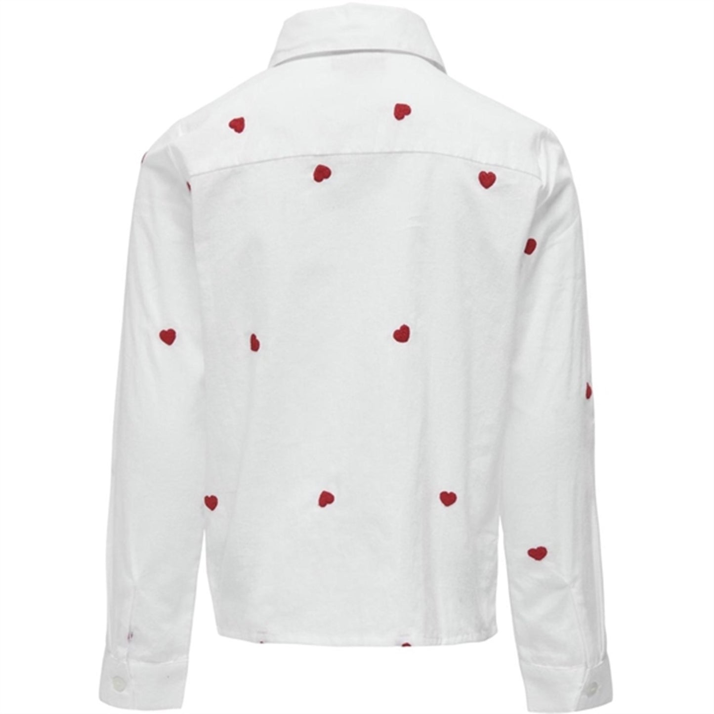 Kids ONLY Bright White Flame Scarlet Hearts Lina Grace Shirt