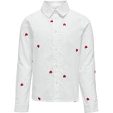 Kids ONLY Bright White Flame Scarlet Hearts Lina Grace Shirt