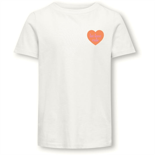 Kids ONLY Cloud Dancer Love Senna Heart T-Shirt