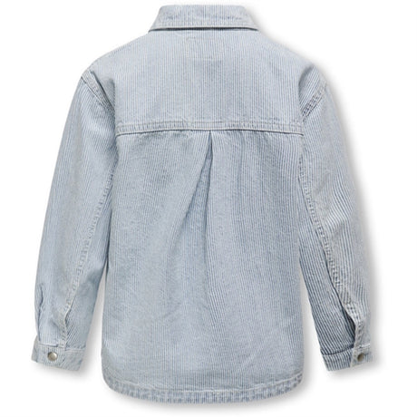 Kids ONLY Light Blue Denim Gina Stripe Jacket