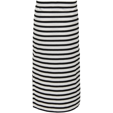 Kids ONLY Cloud Dancer / Black Nella Side Slit Skirt