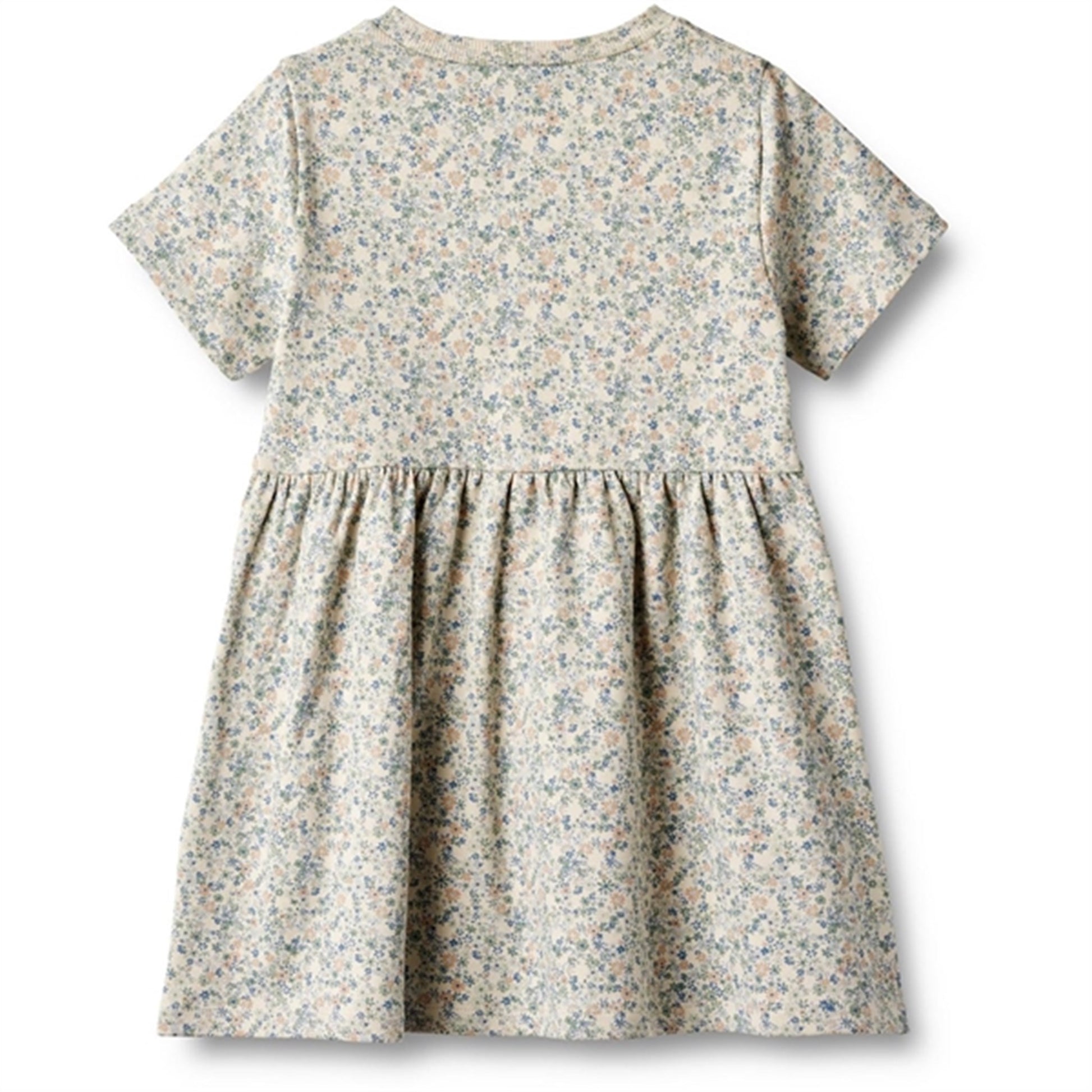 Wheat Sandshell Mini Flowers Jersey Dress Anna