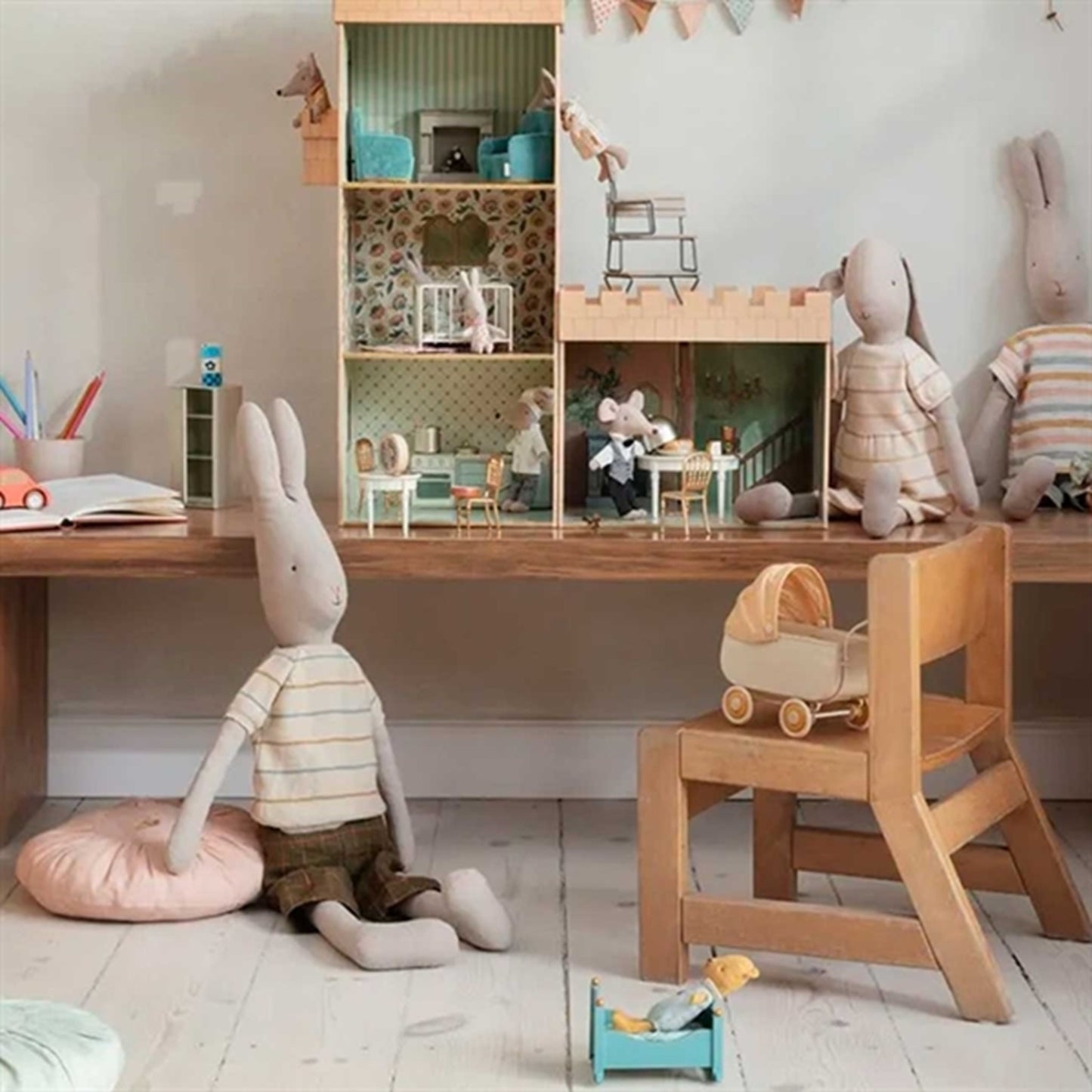 Maileg Rabbit Pants And Knitted Sweater 75 cm 3