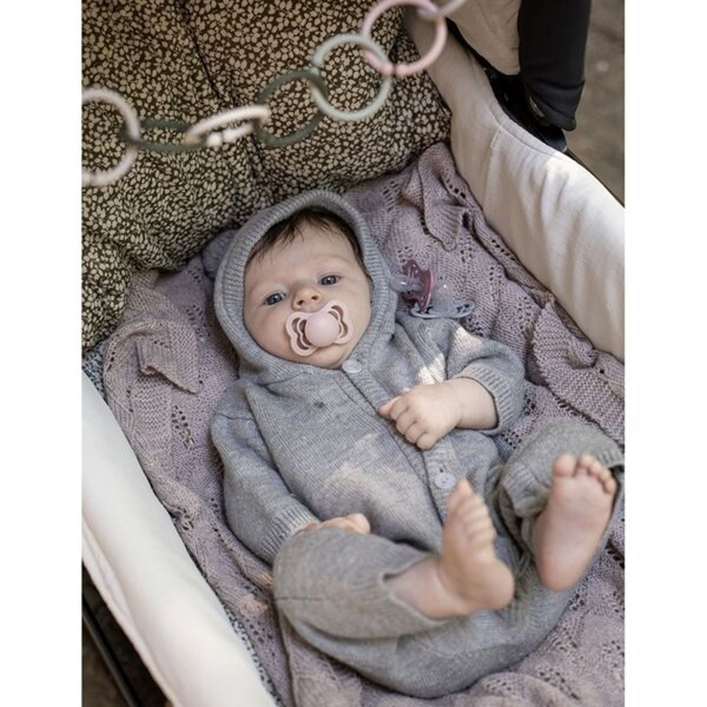 Bibs Supreme Silicone Pacifier 2-pack Symmetrical Ivory/Blush