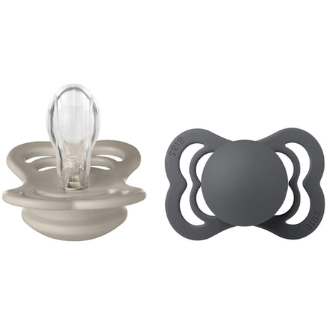 Bibs Supreme Silicone Pacifier 2-pack Sand/Iron