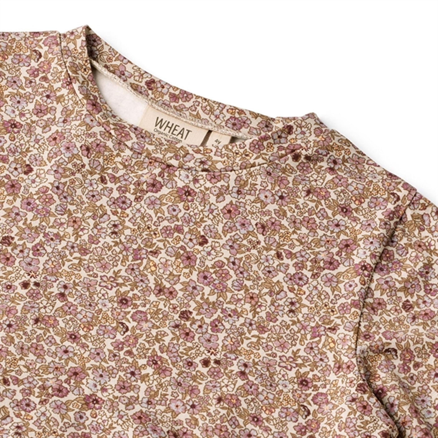 Wheat Grey Rose Flowers Sessa Jersey Dress