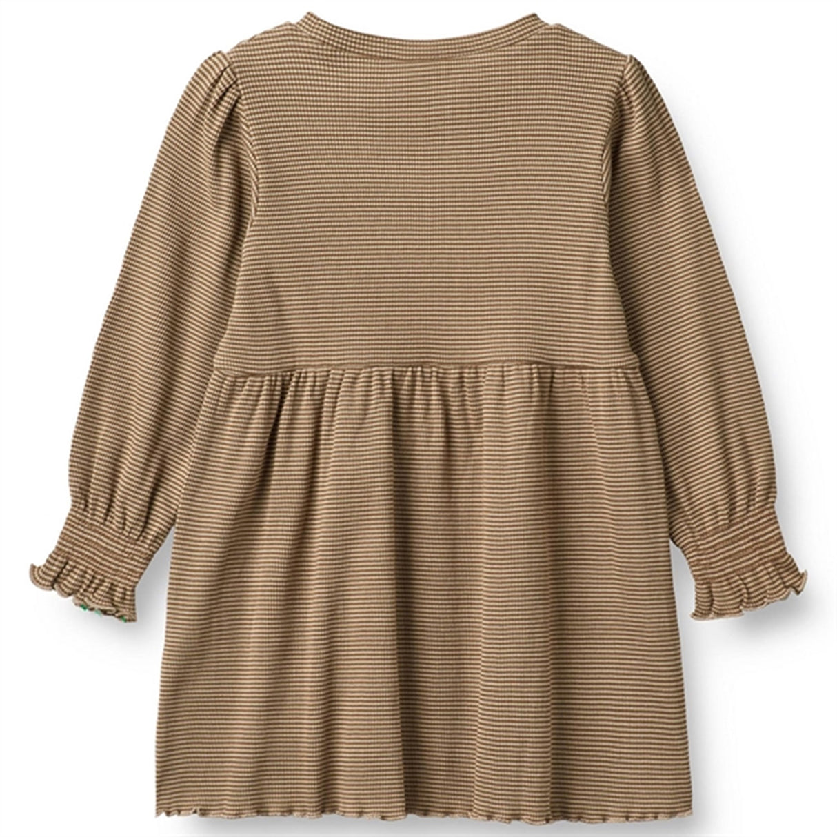 Wheat Beige Rib Stripe Eliane Jersey Dress