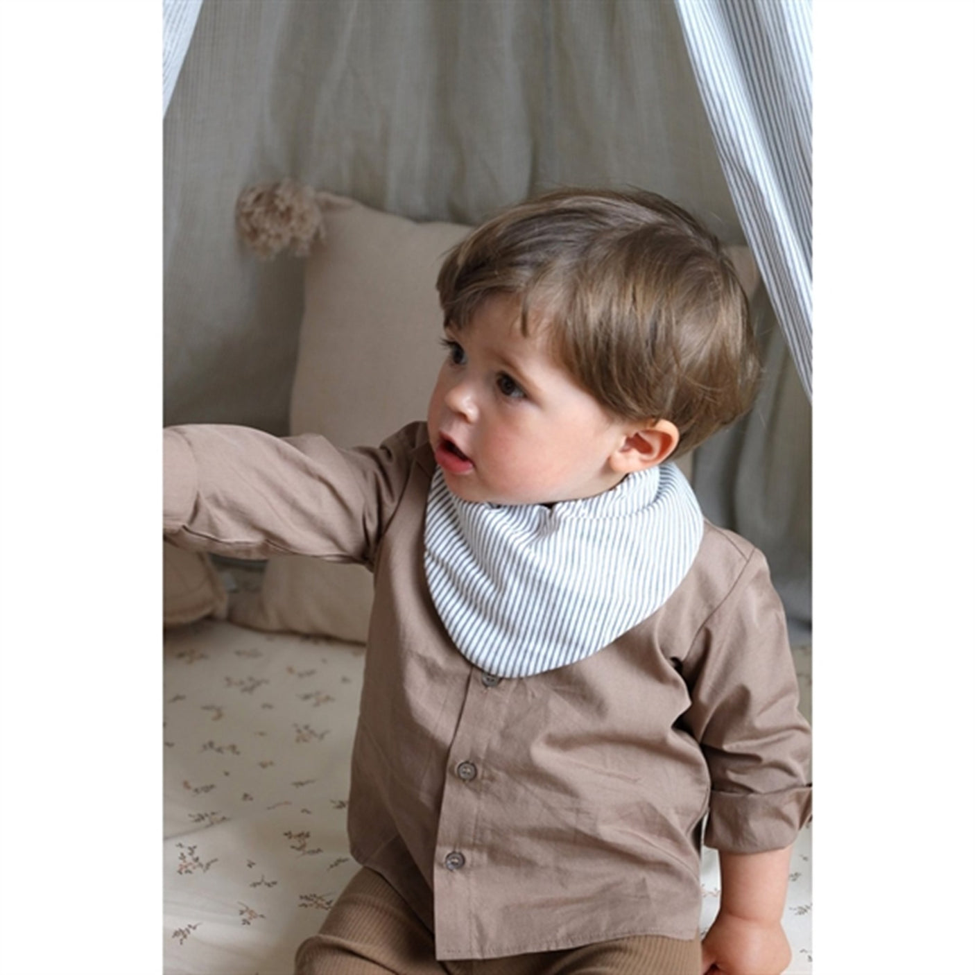 Cam Cam Copenhagen Bandana Bib 2-pack Classic Stripes Blue