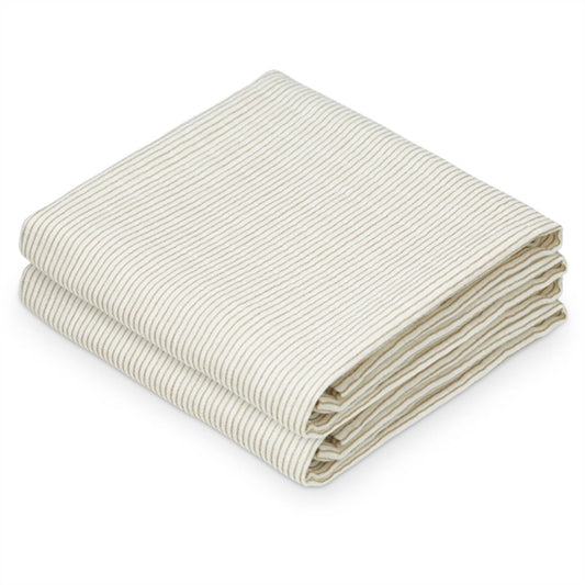 Cam Cam Copenhagen Muslin Cloth 2-pack Classic Stripes Camel