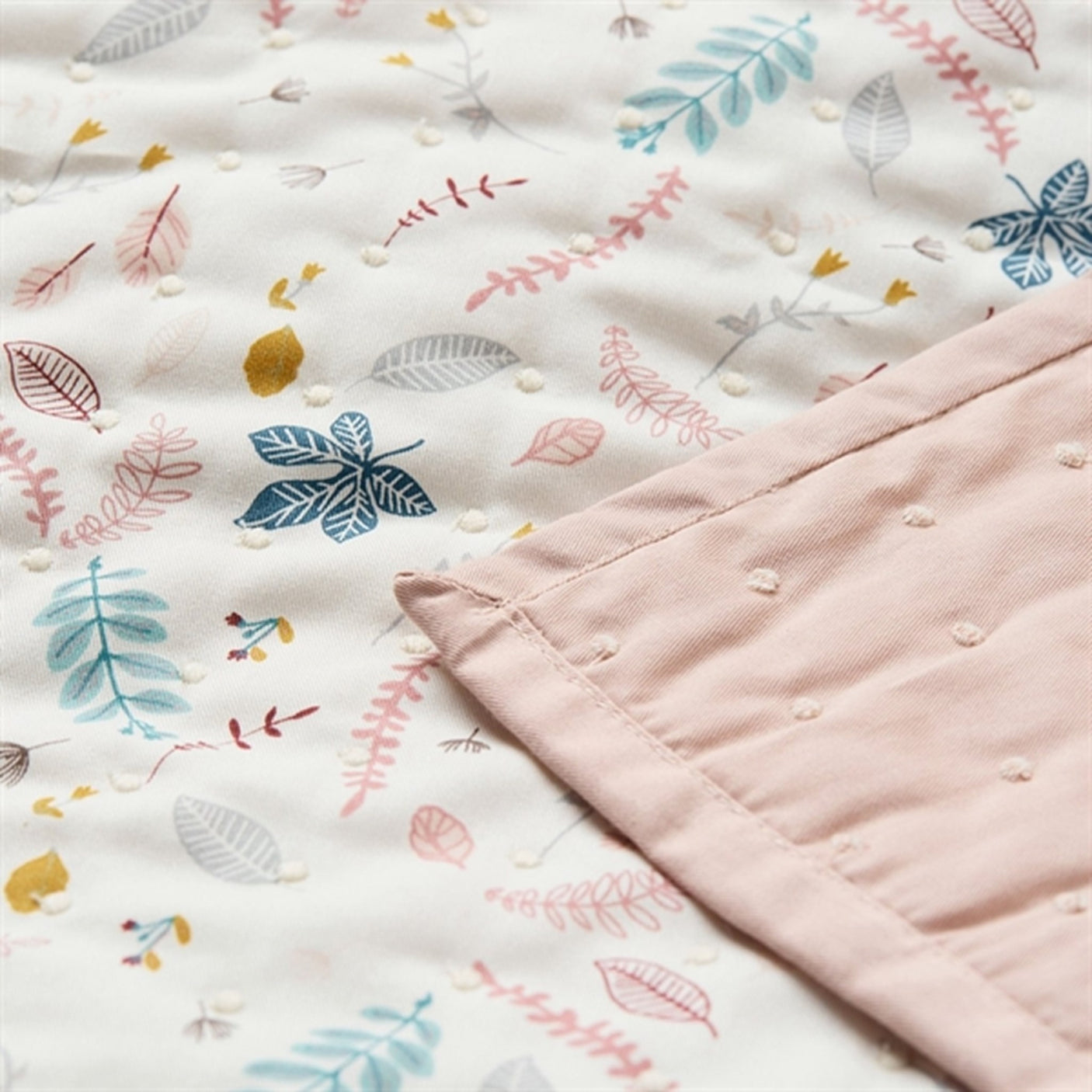 Cam Cam Copenhagen Baby Blanket Pressed Leaves Rose