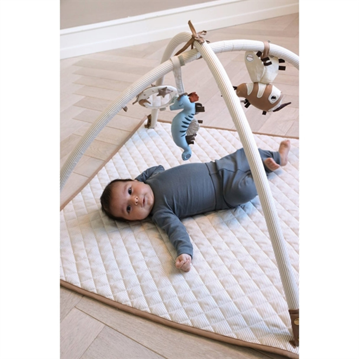 Cam Cam Copenhagen Fabric Baby Gym Classic Stripes Camel