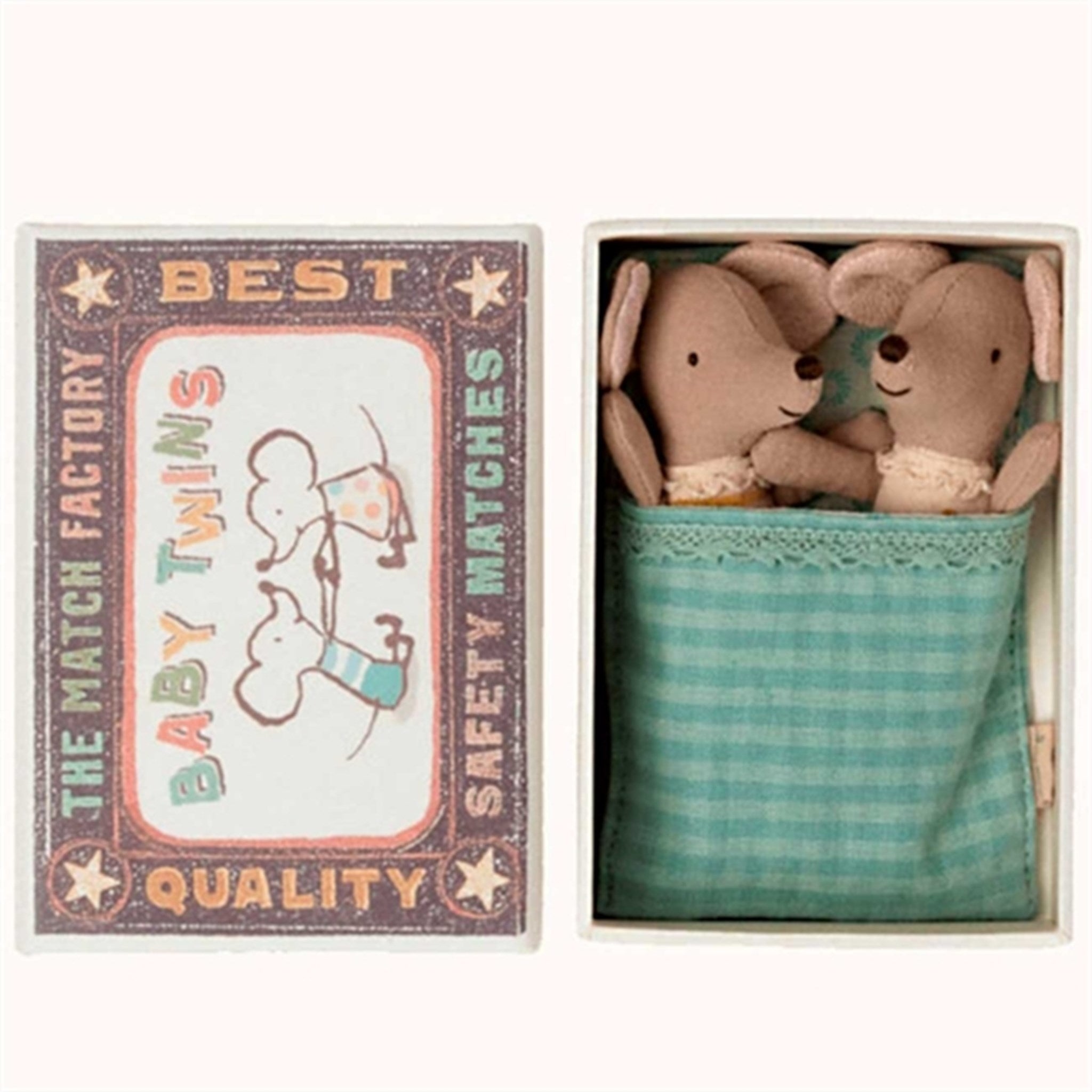Maileg Twins Baby Mouse In Matchbox