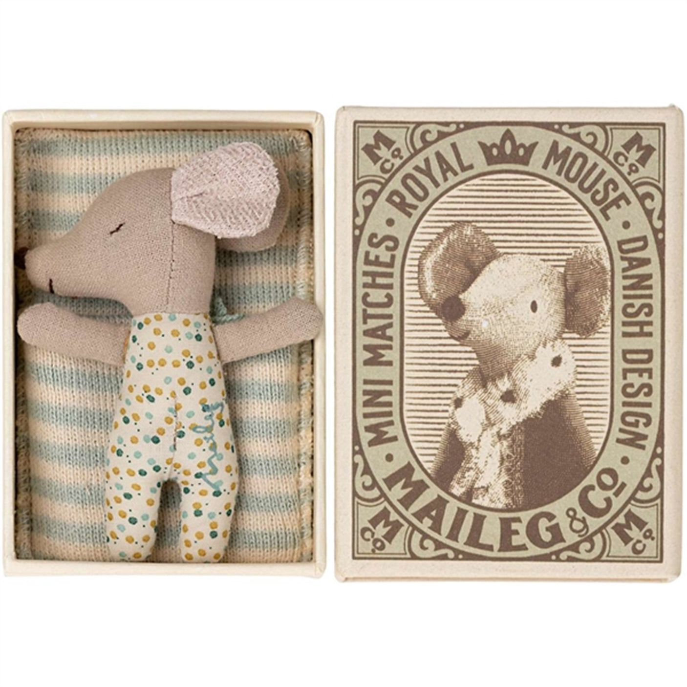 Maileg Baby Mouse Blue 3