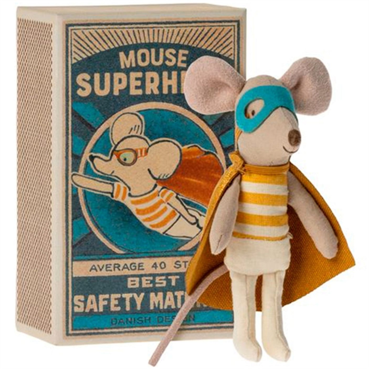 Maileg Superhero Mouse Little Brother In Box
