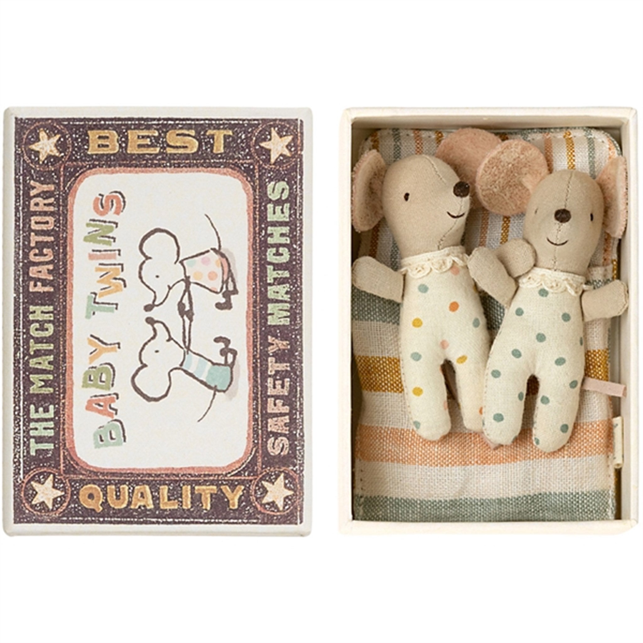 Maileg Twins Baby Mouse In Matchbox 3