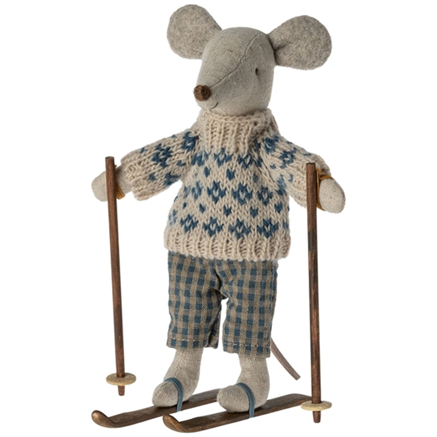 Maileg Winter Mouse With Ski Set, Dad