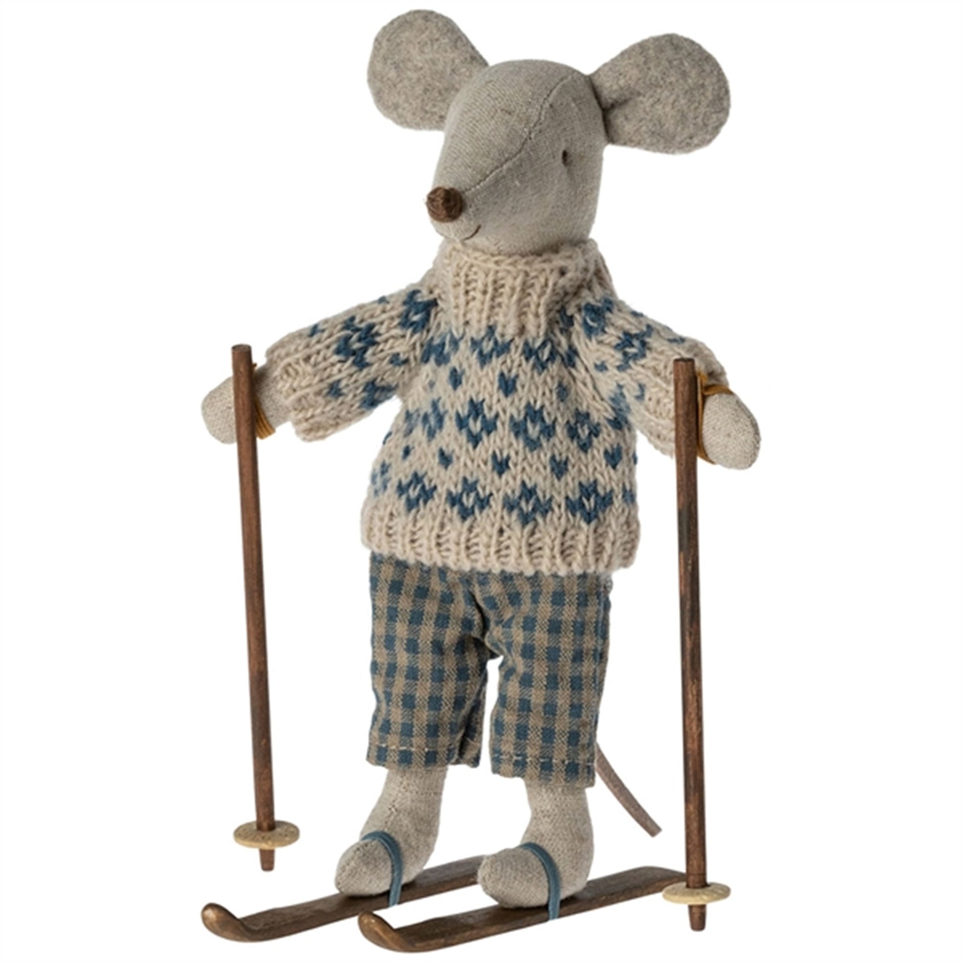 Maileg Winter Mouse With Ski Set, Dad