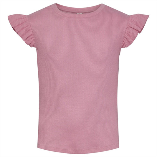 Pieces Kids Sachet Pink Tegan Rib Flounce Top
