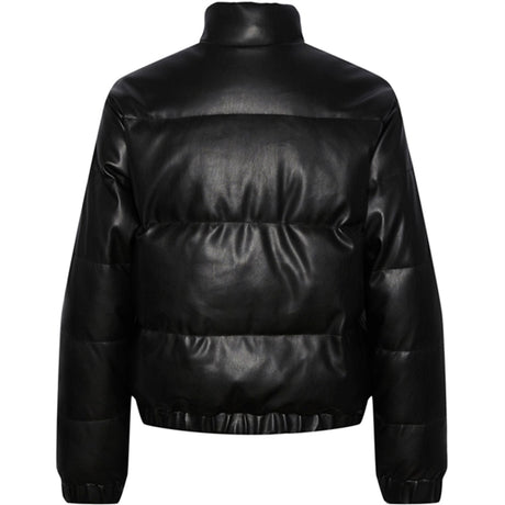 Pieces Kids Black Jevi Short Padded PU Jacket