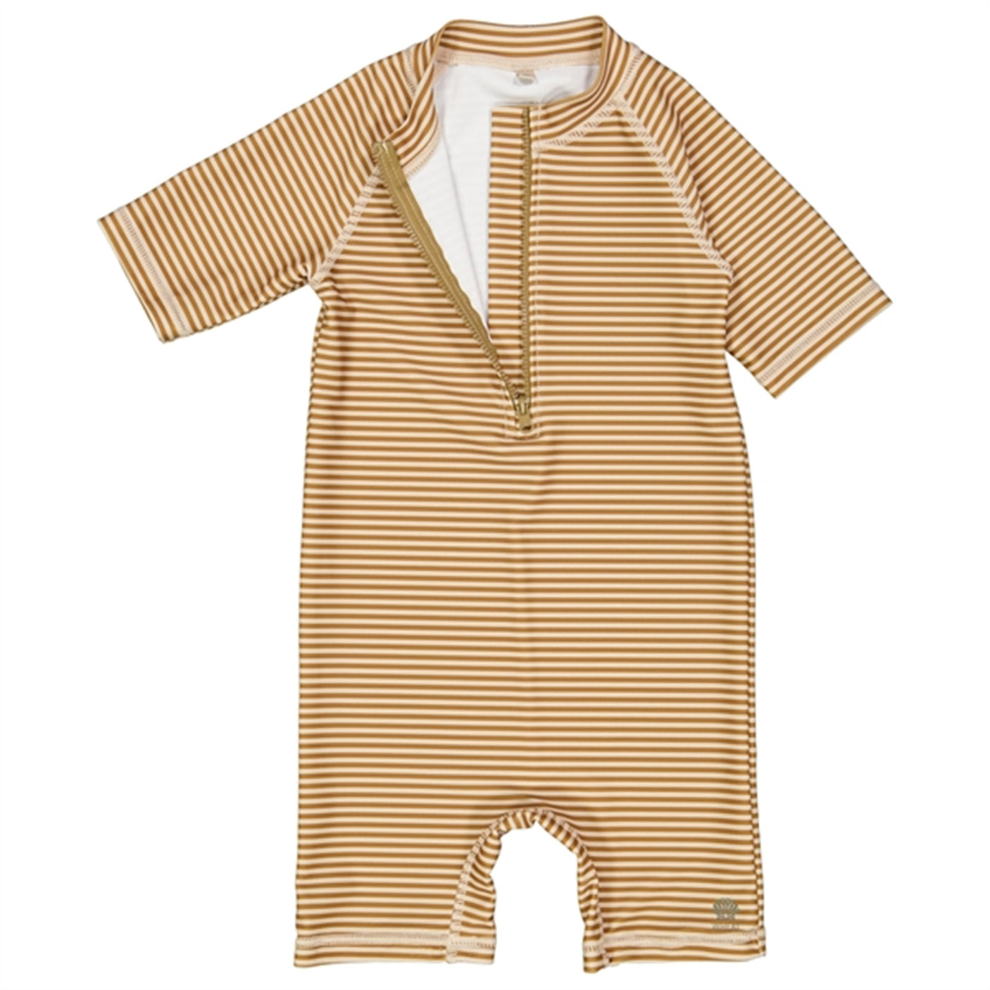 Wheat Golden Green Stripe Cas Swimsuit