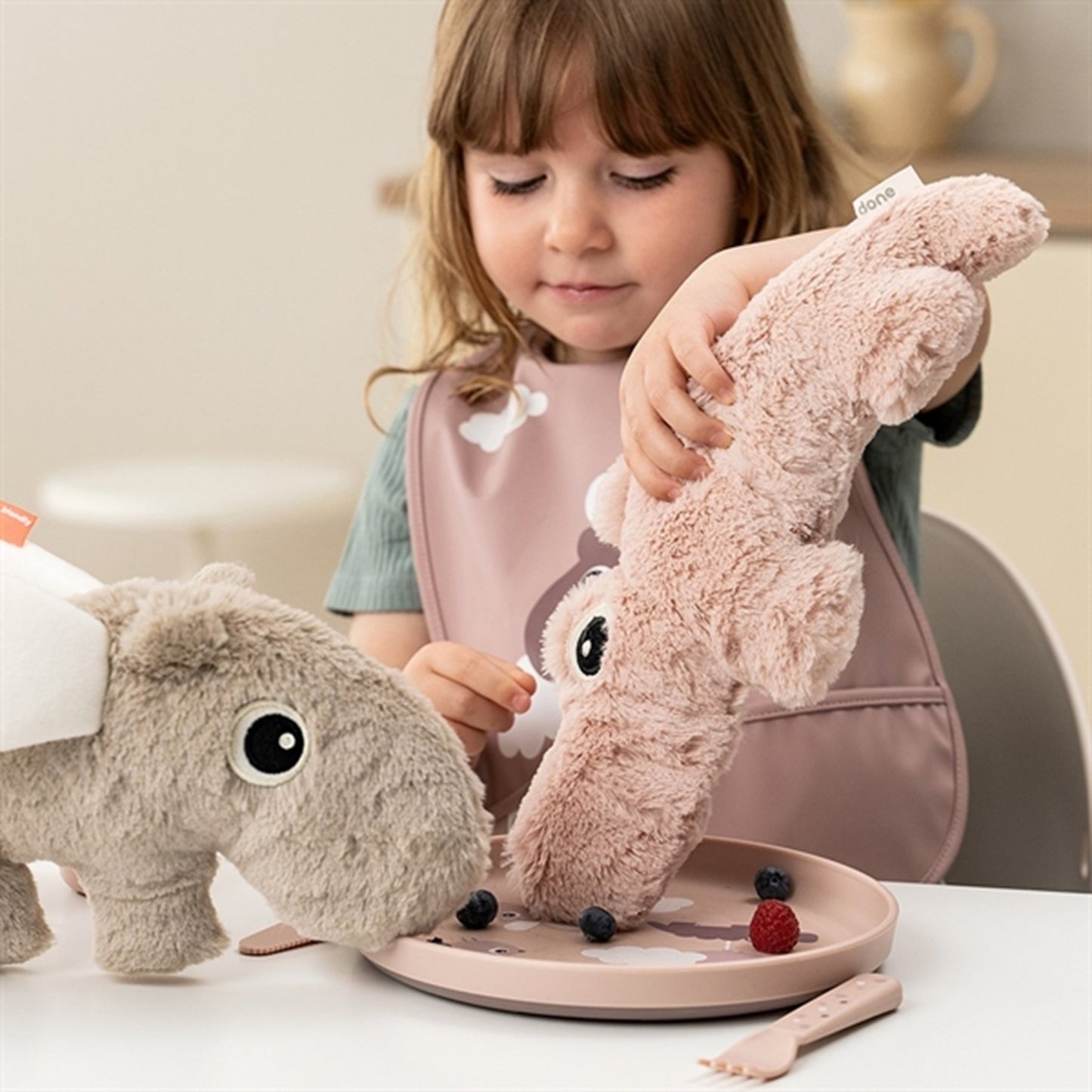 Done by Deer Foodie Plate Happy Clouds Powder