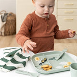 Done by Deer Foodie Divided Plate Croco Green